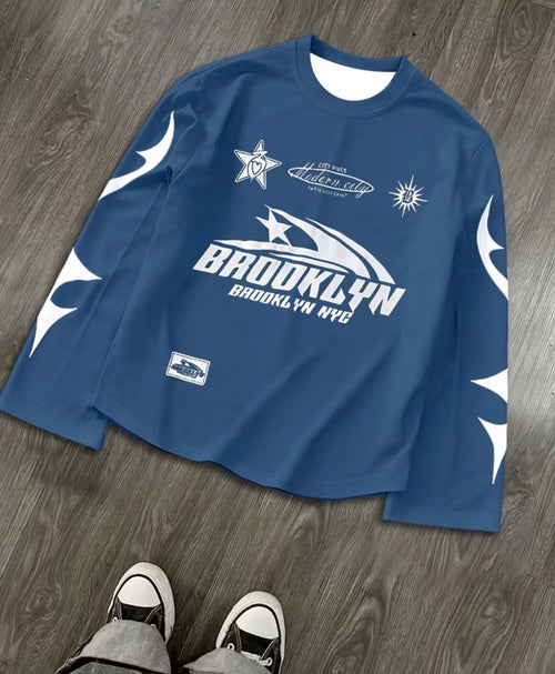 Streetwear Brooklyn y2k Longsleeve Mixed Colors