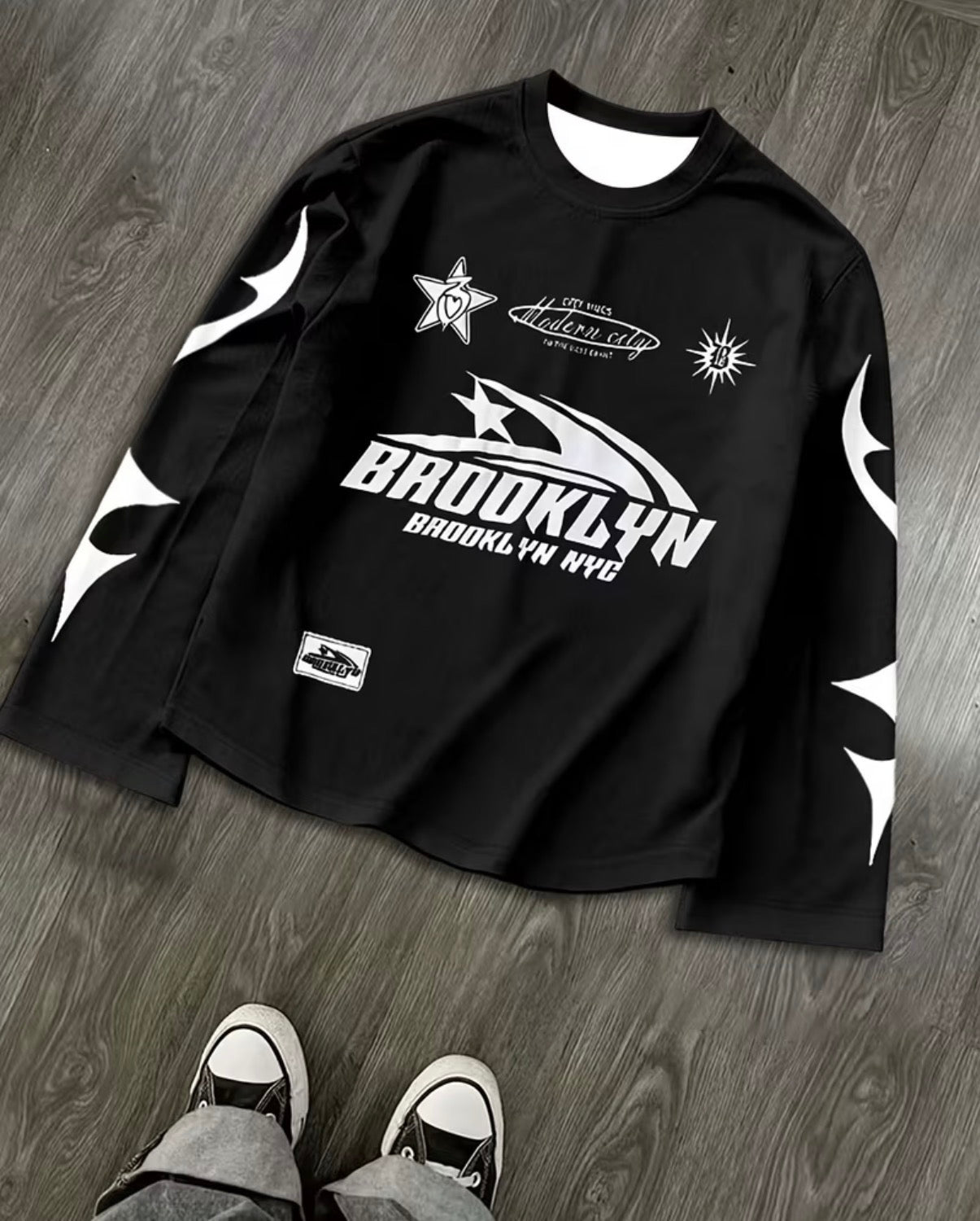 Streetwear Brooklyn y2k Longsleeve Mixed Colors