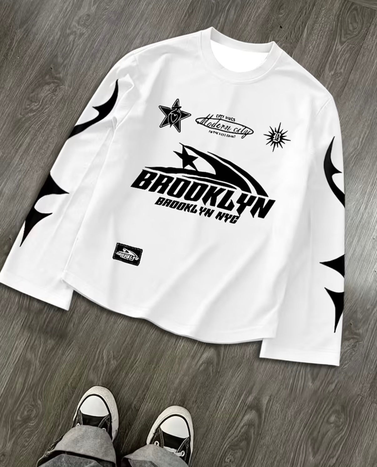 Streetwear Brooklyn y2k Longsleeve Mixed Colors
