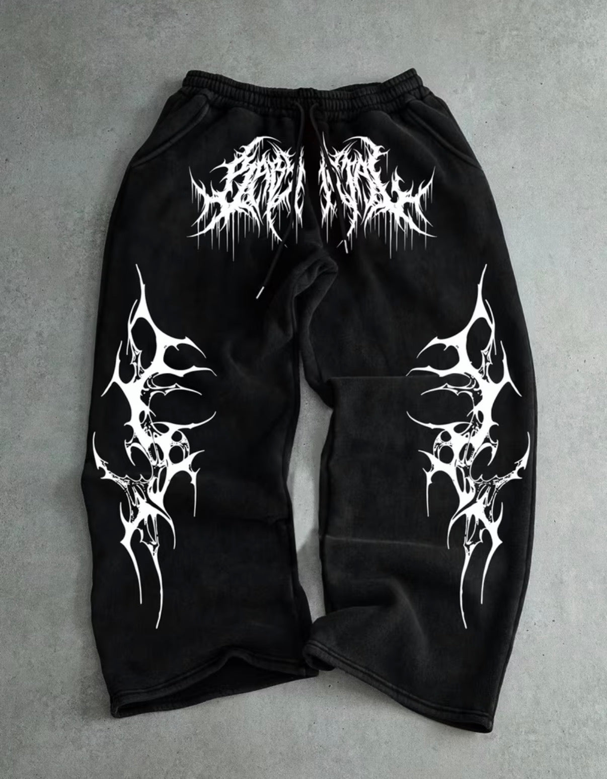 Y2k gothic print Trackpants Mixed colors