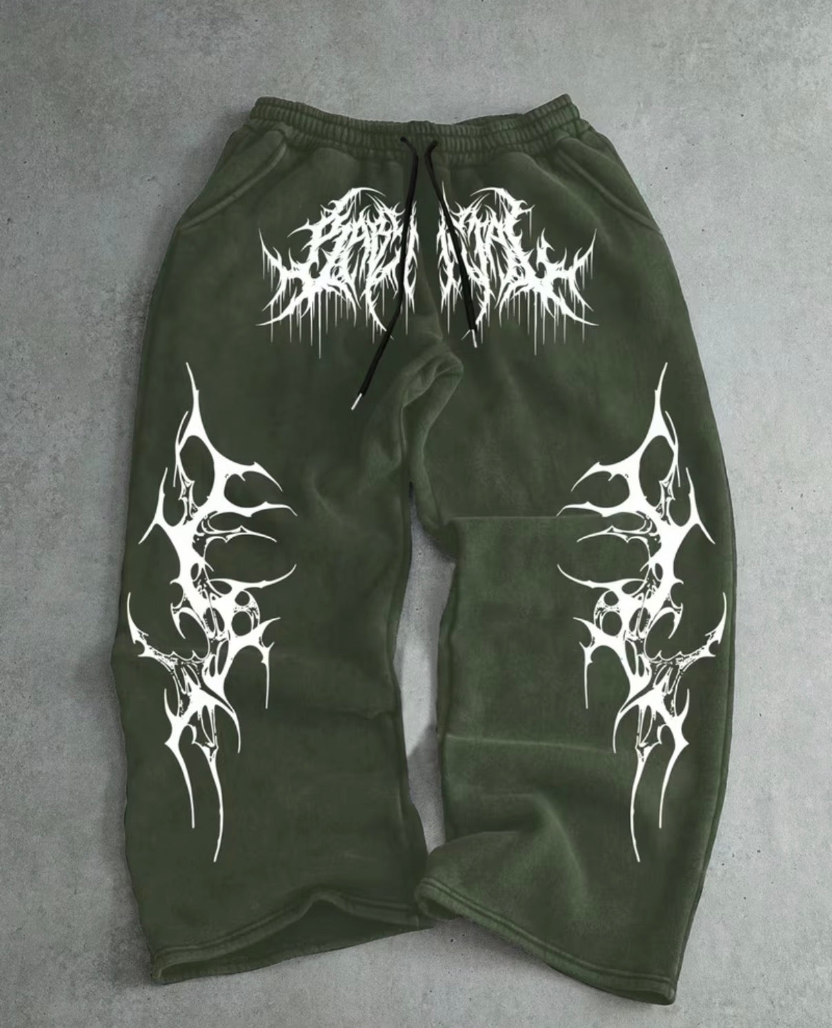Y2k gothic print Trackpants Mixed colors