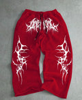Y2k gothic print Trackpants Mixed colors