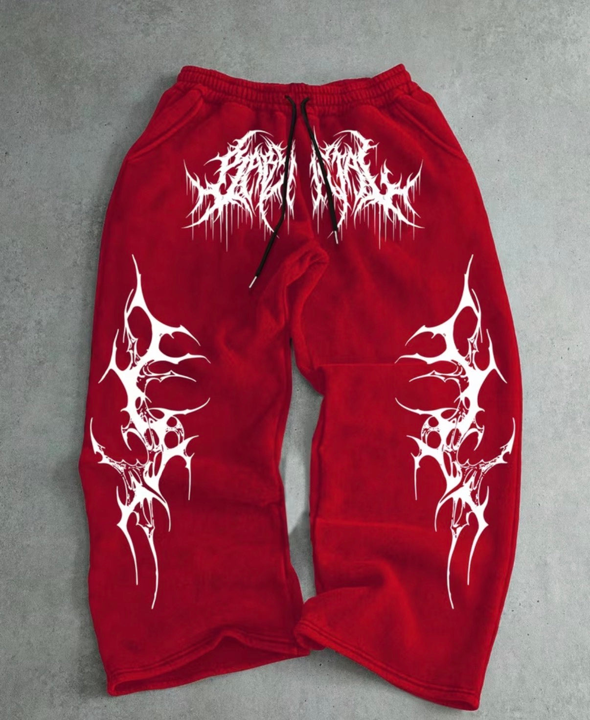 Y2k gothic print Trackpants Mixed colors
